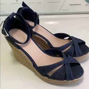 Christian Siriano Payless denim Espadrille wedges